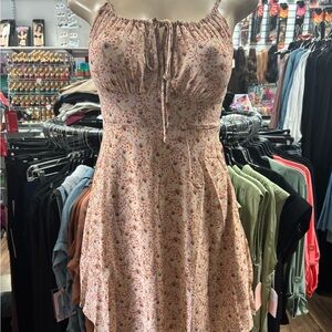 Chic Floral Spaghetti Strap Mini Dress